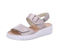 Waldläufer Damen Sandale H-Willow - bequem bis 30 mm - Beige - Größe 39 (EU) 5.5 (UK)