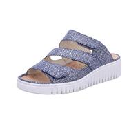 Waldläufer Damen orthopädische Pantolette in blau - Gr. 37