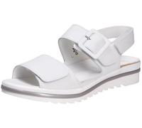 Waldläufer Damen Sandalen Hakura Sandale Leder- glatt / genar weiß Gr. 42