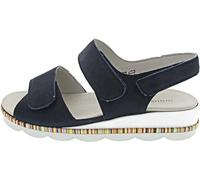 Waldläufer Damen Sandalen Nelly Sandale Nubukleder Fußbett Bequem Freizeit uni Nelly Sandale bequem Klettverschluss