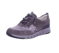 Waldläufer Damen Schnürhalbschuhe Kobra Schnürschuhe Zierreißverschluss Veloursleder Freizeit Sport Schuhe Uni Halbschuhe Schlangenprägung