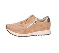 Waldläufer Damen Schnürhalbschuhe Vicky Sneaker Lederkombination Freizeit Sport Schuhe Uni bequem weit reißverschluss