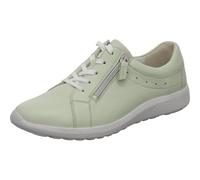 Waldläufer Damen Schnürschuh K-Ira in Grün aus Hirsch Echtleder in Weite K und Wechselfußbett. Lemon Gr. 41