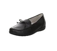 Waldläufer Damen Slipper Schuhe Hesima Mokassin Glattleder Freizeit Elegant Slip-Ons Uni dunkel-blau glatt-Leder Mokassin