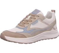 Sneaker WALDLÄUFER "H-LAILA", Damen, Gr. 5,5 (38,5), beige, hellblau, Synthetik, Textil, Schuhe Sneaker, Keilsneaker, Komfortschuh in veganer Verarbeitung, H-Weite (10778152-5,5) beige, hellblau