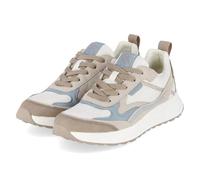 Sneaker WALDLÄUFER "H-LAILA", Damen, Gr. 7,5 (41), beige, hellblau, Synthetik, Textil, Schuhe Sneaker, Keilsneaker, Komfortschuh in veganer Verarbeitung, H-Weite (10778152-7,5) beige, hellblau
