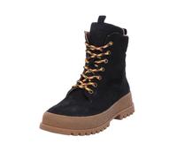 Waldläufer Damen Stiefel Schuhe H-Tara Schnürboots Nubukleder Elegant Freizeit uni H-Tara Schnürboots dunkelblau Nubukleder