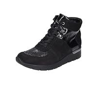 Waldläufer Damen Stiefel Schuhe Ramona Schnürboots Bergsteigerösen Lederkombination Elegant Freizeit Gemustert
