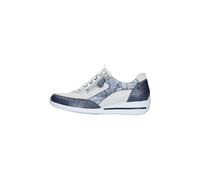 Waldläufer Damenschuhe Elegante Schnürer JEANS LATTE SILBER JEANS LATTE SILBER - Gr. - 6 UK