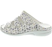 Pantolette WALDLÄUFER "Gunna", Damen, Gr. 5,5 (38,5), weiß (sanftes weiß kombiniert), Nubukleder, metallic, klassisch, Schuhe, Keilabsatz, Sommerschuh, Schlappen in bequemer Schuhweite G (47847851-5,5