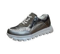 Waldläufer H-Ajala Sneaker, Glattleder Kombi., Beige Storm Bronce, Weite H 993004-807-837 Beige Gr. 40