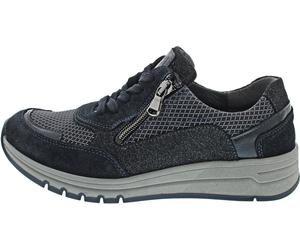Waldläufer H-April sportlicher Schnürer Blau - Blau / 43