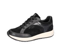 Sneaker WALDLÄUFER "H-Belly", Damen, Gr. 6,5 (40), schwarz, Nappaleder, Textil, Veloursleder, Schuhe Sneaker, Schnürschuh, Komfortschuh, Glitzersteine, in Bequemweite H (50819718-6,5) schwarz
