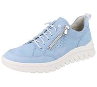 Waldläufer Damen Sneaker H-Biggi Nubukleder Hellblau Größe 5,5 UK
