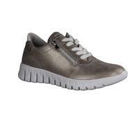 Waldläufer H-Birdy 916001-679 Stein/Weiß - sportlicher Schnürschuh - Damenschuhe Bequeme Schnürschuhe, Mehrfarbig, Leder (2xeclis Vega)