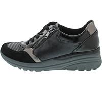 Waldläufer Damenschuhe Elegante Schnürer schwarz schiefer schwarz schiefer - Gr. - 6.5 UK