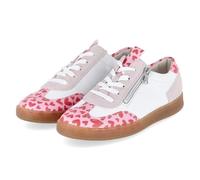 Waldläufer Damen Sneaker H-Daisy mit wechselbarem Fußbett Velours-/Glattleder Weiß Gr. 39 Weite H