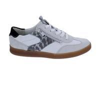 Waldläufer H-Daisy Sneaker mit Fußbett zum Wechseln 704005-402-297, Velour- u. Glattleder, Creme-Weiß mit Schwarz, Weite H Weiß Gr. 38