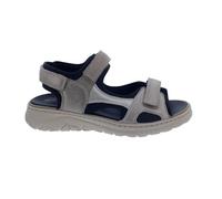 Waldläufer H-Joline Sandale 756004-500-408 Metallic- / Nubukleder mit Neopren in Corda Stein schwarz Weite H Beige Gr. 38 1/2