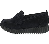 Waldläufer H-Lorela 749501-195 Notte (schwarz) - Slipper mit Loser Einlage - Damenschuhe Bequeme Ballerina/Slipper, Schwarz, Leder (dorder)