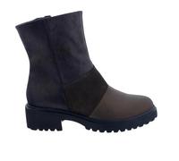 Waldläufer H-Luise Bootie, Rea (Metallicled.)/ Velourled., Nuba Wood (Braun),Reißverschluss, Weite H 716818-301-083 Braun Gr. 40