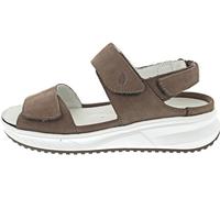 Plateausandale WALDLÄUFER "H-MAILA", Damen, Gr. 5,5 (38,5), taupe, Nubukleder, unifarben, Basic, Schuhe, Sommerschuh, Klettschuh, Sandalette in Komfortweite H (= sehr weit) (32277936-5,5) taupe