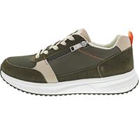 Waldläufer H-Matti Halbschuh 784001-101-219, Veloursleder mit Mesh, Oliv-Beige, Weite H Grün Gr. 46 1/2