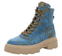 Waldläufer Bootie H-Saiga Damen Warmfutter Nubukleder Komb. Lago/Khaki Weite H Blau Gr. 38,5