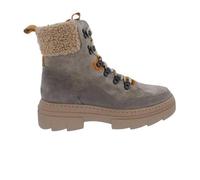 Waldläufer H-Saiga Bootie Warmfutter 977806-400-093, Velour-/ Nubukleder Komb., Storm/Okka, Weite H Beige Gr. 40 1/2