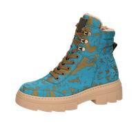 Waldläufer Saiga Warmfutter Stiefeletten blau gemustert H-Weite - Größe 37