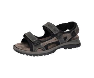 Waldläufer H.-Taro Sandale Klett Wechselfußbett für Herren, schwarz, Größe 42 ½ EU / 8,5 UK
