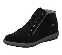 Waldläufer H-Teresa Damen Schnürstiefelette Nubuk-/Veloursleder Schwarz Schwarz Gr. 38,5