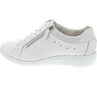 Waldläufer Halbschuh K-Ira Hirschleder Weiß-Silber Weite K Damen Größe 40 (6,5 UK)
