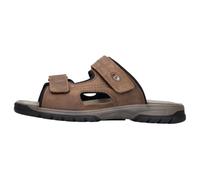 Pantolette WALDLÄUFER "Harald", Herren, Gr. 9,5 (44), braun (dunkelbraun), Nubukleder, klassisch, Schuhe, Sommerschuh, Schlappen, Klettschuh, in Weite H (= sehr weit) (85258066-9,5) dunkelbraun