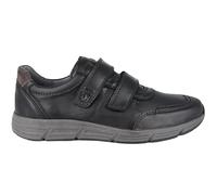 Waldläufer Haslo Klett-Halbschuh, Glattleder schwarz Velourleder Carbon, Weite H 323301-401-991 schwarz