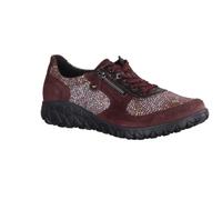 Waldläufer Havy H89001-020 Bordo Nuba (Rot) - Schnürschuh mit Loser Einlage - Damenschuhe Bequeme Schnürschuhe, Rot, Leder/Textil (Order Birch-Stretch/gree), Gr. 42 EU