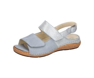 Waldläufer Heliett Sandale blau sky K-Weite Glitzer 681003 für Damen, blau, Größe 39 EU / 6 UK
