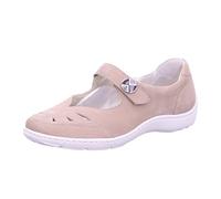 WALDLÄUFER Henni Damen Halbschuhe Ballerina Klettschuhe beige mandel/Denver