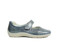Waldläufer Henni, Halbschuh, Klett, Pearl (Glattleder), Jeans, Pro-Aktiv Fussbett, Weite H 496325-154-206 Blau Gr. 39