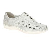 Waldläufer Henni Schuhe grau silber Blatt-Muster 496003 - Größe 40