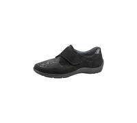 Waldläufer Damen Slipper Veloursleder schwarz 4