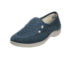 Waldläufer Henni Slipper Schuhe blau jeans 496501 für Damen, blau, Größe 36 EU / 3,5 UK