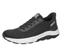 Sneaker WALDLÄUFER "H-CARL", Herren, Gr. 9 (43), schwarz, Synthetik, Textil, unifarben, Schuhe Sneaker, Freizeitschuh, Halbschuh, Schnürschuh in veganer Verarbeitung, H-Weite (54755269-9) schwarz