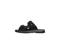 Pantolette WALDLÄUFER "Harald", Herren, Gr. 11 (46), schwarz, Nubukleder, unifarben, Schuhe Pantolette, Sommerschuh, Schlappen, Klettschuh, in Weite H (= sehr weit) (43591916-11)