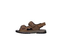 Riemchensandale WALDLÄUFER "HARALD", Herren, Gr. 11 (46), braun (dunkelbraun), Nubukleder, Schuhe Riemchensandale, Sommerschuh, Klettschuh, Outdoorschuh, in komfortabler H-Weite (58726431-11) dunkelbr