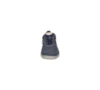 Sneaker WALDLÄUFER "HERWIG", Herren, Gr. 8,5 (42,5), marine, hellgrau, Textil, Veloursleder, unifarben mit Farbeinsatz, Basic, Schuhe Sneaker, Komfortschuh, Bequemschuh, Schnürschuh in Komfortweite H 