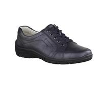 Waldläufer Hesna 312003-386 Pro Aktiv Ocean Notte (Blau) - Schnürschuh mit Loser Einlage - Damenschuhe Bequeme Schnürschuhe, Blau, Leder (Luxor Bronx), Gr. 38 EU