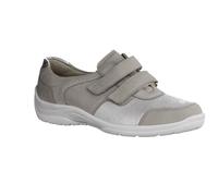 Waldläufer Hesna 312H01 400 Orthotritt Stein/Cement/Argento (Grau/Silber) - Damenschuhe Bequeme Ballerina/Slipper, Grau, Leder (Denver/minileostretch/eclis), Gr. 41 EU