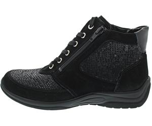 Waldläufer Hesna Schnürstiefel Schwarz - Schwarz / 38