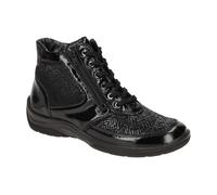 Waldläufer Hesna Stiefelette schwarz OrthoTritt H-Weite Lack - Größe 40